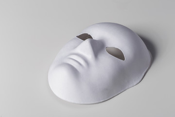 white mask close up