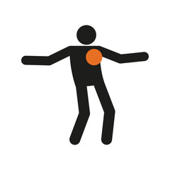 Simple Freestyle Football Soccer Sport Figure Symbol Vector Illustration
