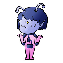 cartoon alien girl