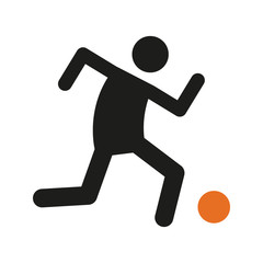 Simple Football Soccer Sport Figure Symbol Vector Illustration Graphic