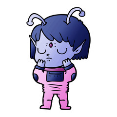 cartoon alien girl