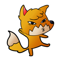 clever cartoon fox