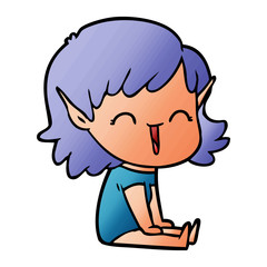cartoon elf girl