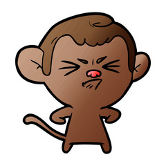 cartoon angry monkey