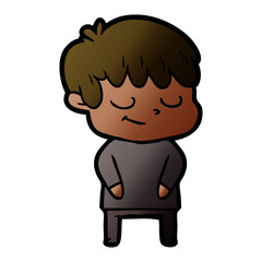 cartoon happy boy