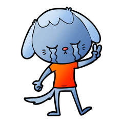 cartoon dog crying
