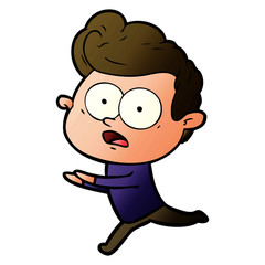 cartoon staring man
