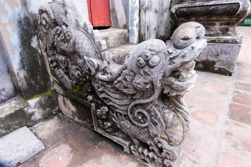 Dragon stone at Quoc Tu Giam, Hanoi, Vietnam