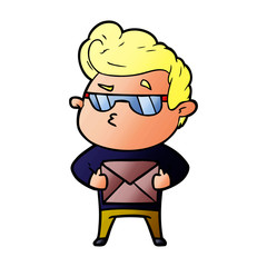 cartoon cool guy