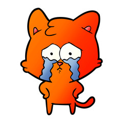 cartoon crying cat