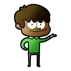 happy cartoon man