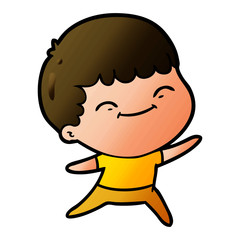 cartoon happy boy