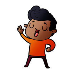 Fototapeta premium happy cartoon man