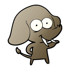 happy cartoon elephant