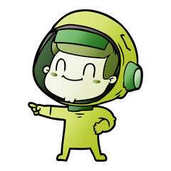 Fototapeta premium happy cartoon astronaut man