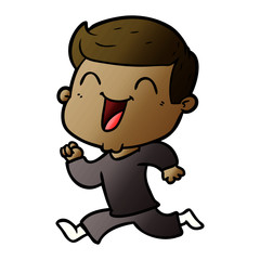 cartoon happy man