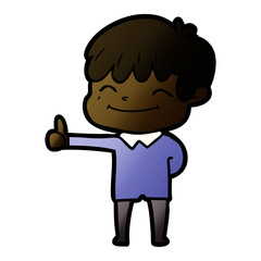 cartoon happy boy