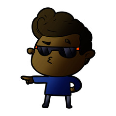 cartoon cool guy