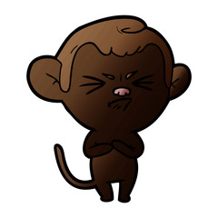 cartoon annoyed monkey