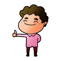 cartoon friendly man