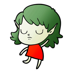 cartoon elf girl
