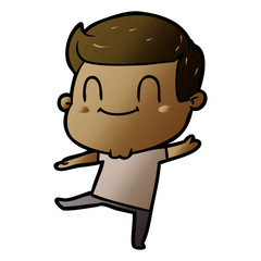 cartoon happy man