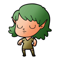 cartoon elf girl