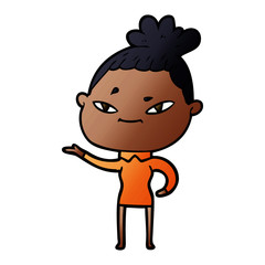 cartoon woman