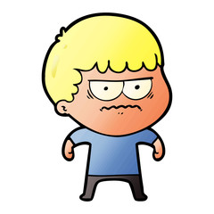 cartoon annoyed man