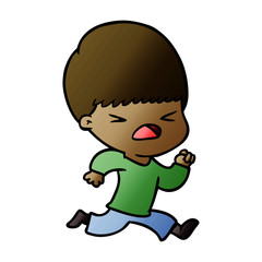cartoon stressed man