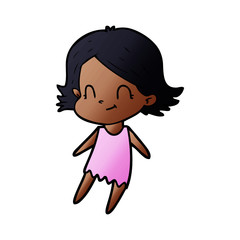 cartoon friendly girl