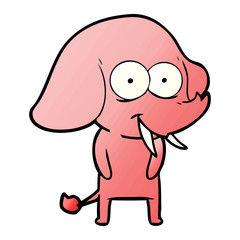 happy cartoon elephant