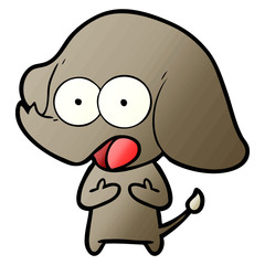 Obraz premium cute cartoon elephant