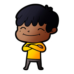 cartoon happy boy