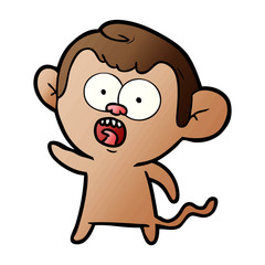 cartoon shocked monkey
