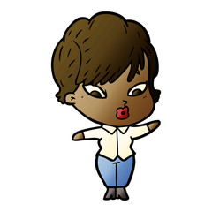 cartoon woman