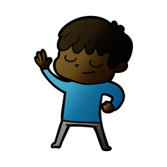 cartoon happy boy