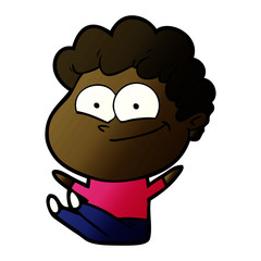 cartoon happy man