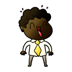 cartoon happy man