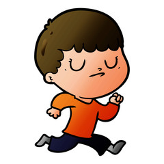 cartoon grumpy boy