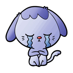 cartoon crying dog