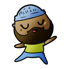 Obraz premium cartoon man with beard