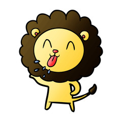 happy cartoon lion
