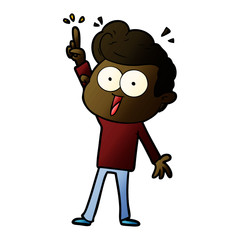 cartoon staring man