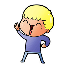 cartoon happy man