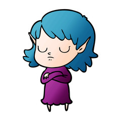 cartoon elf girl