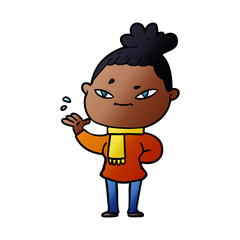 cartoon woman