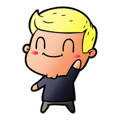 Obraz premium cartoon happy man