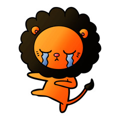 crying cartoon lion