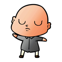 Obraz premium cartoon bald man